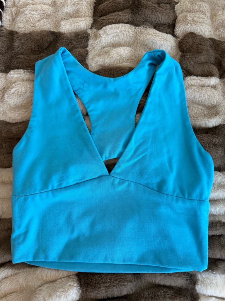 Bright Aqua Racerback Crop Top